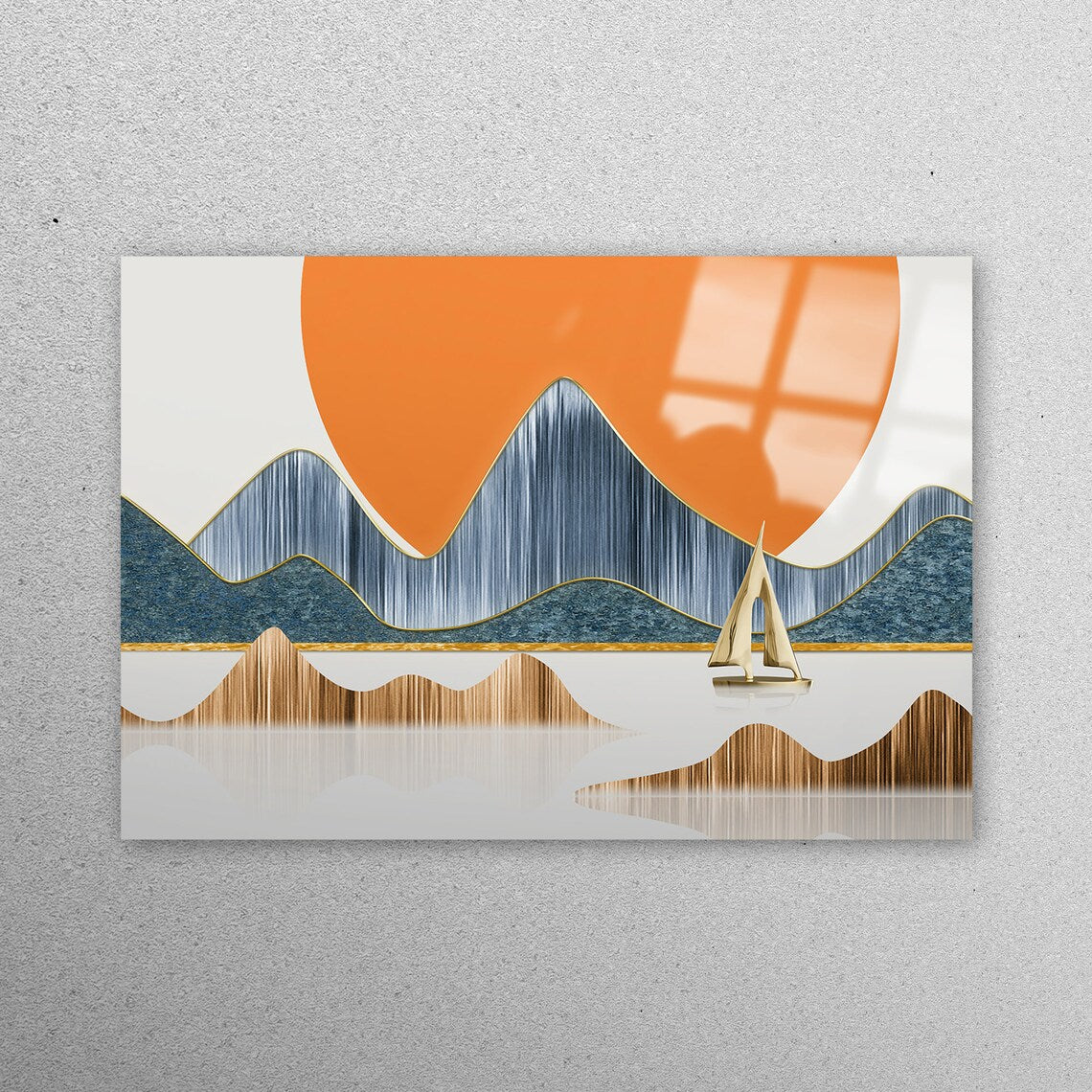 Abstract Mountain View Acrylic Glass Print Tempered Glass Wall Art 100% Made in Australia Ready to Hang