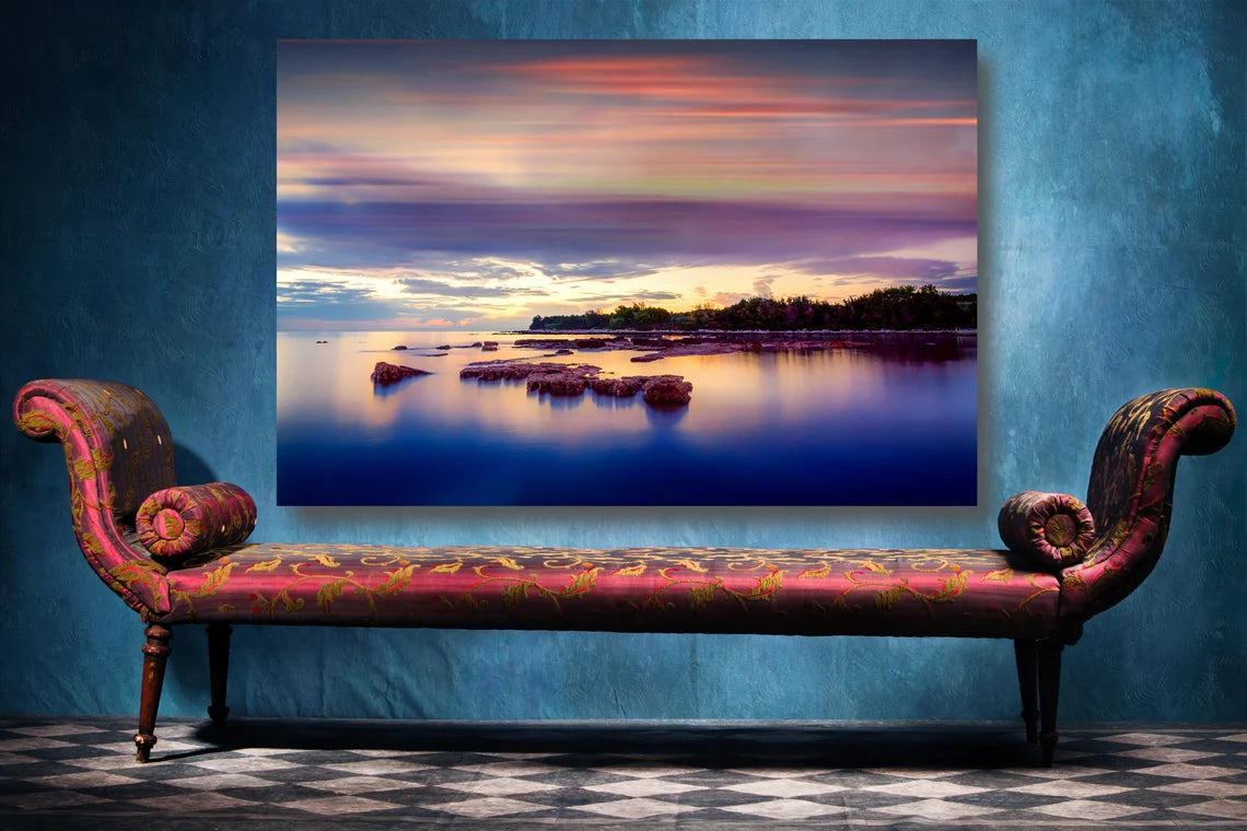 Croatia Sea Sunset Minimalist UV Direct Aluminum Print Australian Made Quality