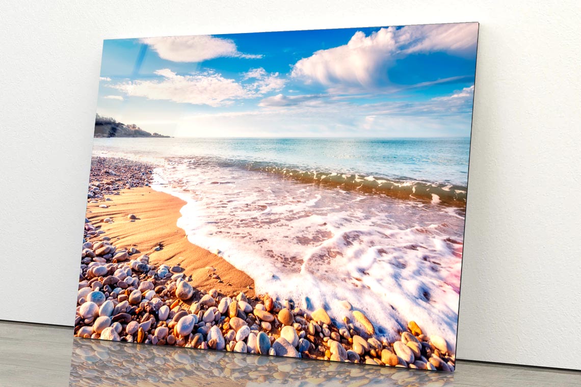 Sea Glowing by Sunlight  Acrylic Glass Print Tempered Glass Wall Art 100% Made in Australia Ready to Hang