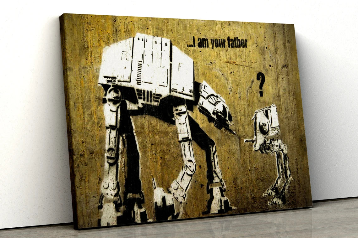 Banksy I am your father UV Direct Aluminum Print Australian Made Quality