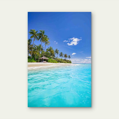 Best Tropical Beach Landscape 60x90cm Metal Print Ready to Hang
