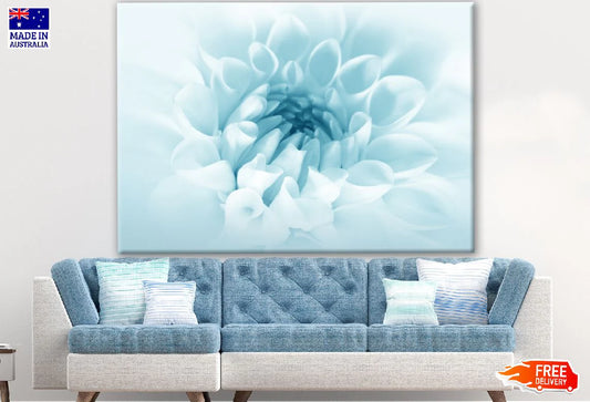 Blue & White Floral Design 90x60cm Print 100% Australian Made