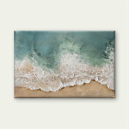 Neutral Colored Waves Sandy Beach Wall Art Decor 100% Australian Made