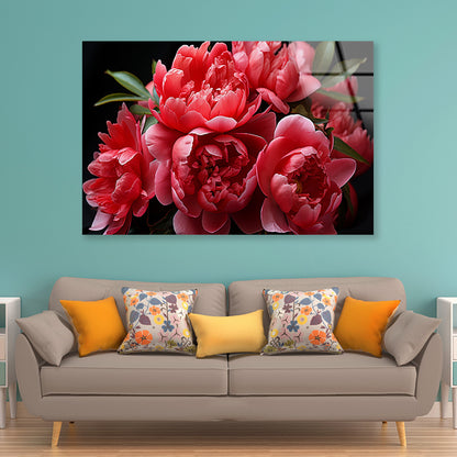 Group of Garden Roses with Leaves Acrylic Glass Print Tempered Glass Wall Art 100% Made in Australia Ready to Hang