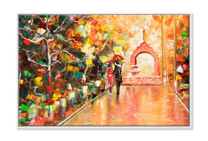 Architectural Arch Couple Oil Painting Wall Art Limited Edition High Quality Print Canvas Box Framed White