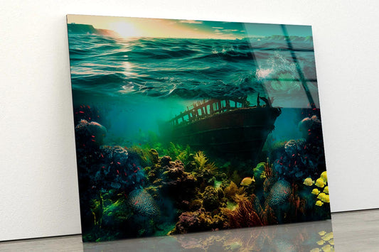 Amazing View of Deep Sea Acrylic Glass Print Tempered Glass Wall Art 100% Made in Australia Ready to Hang