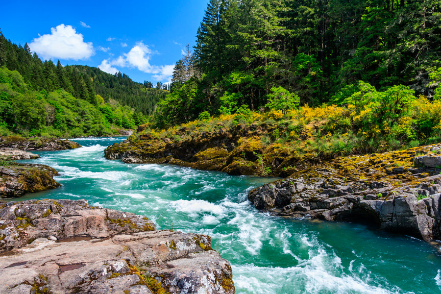 Nature Baths On the Katun River, In the Altai Mountains, Siberia, Russia Acrylic Glass Print Tempered Glass Wall Art 100% Made in Australia Ready to Hang