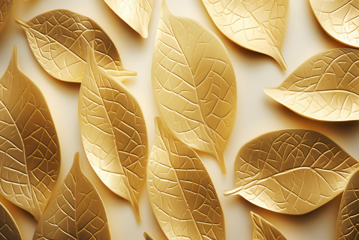 Close-Up of Golden Leaves Home Decor Premium Quality Poster Print Choose Your Sizes