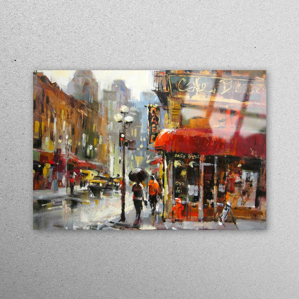 City Cafe Umbrella Wall Art Acrylic Glass Print Tempered Glass Wall Art 100% Made in Australia Ready to Hang