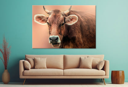 Portrait of Cow in the Forest Wall Art Decor 100% Australian Made