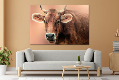 Portrait of Cow in the Forest Wall Art Decor 100% Australian Made