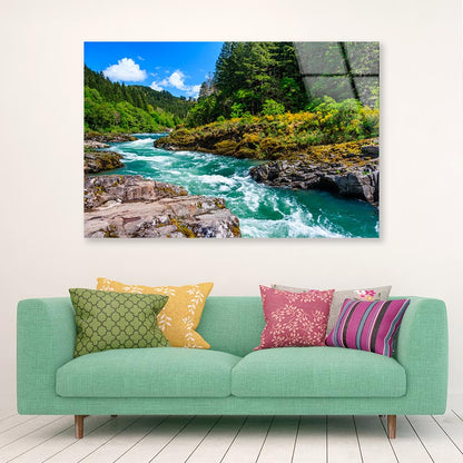 Nature Baths On the Katun River, In the Altai Mountains, Siberia, Russia Acrylic Glass Print Tempered Glass Wall Art 100% Made in Australia Ready to Hang