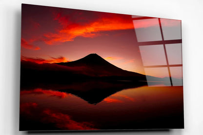 Mount Fuji Sunset Acrylic Glass Print Tempered Glass Wall Art 100% Made in Australia Ready to Hang