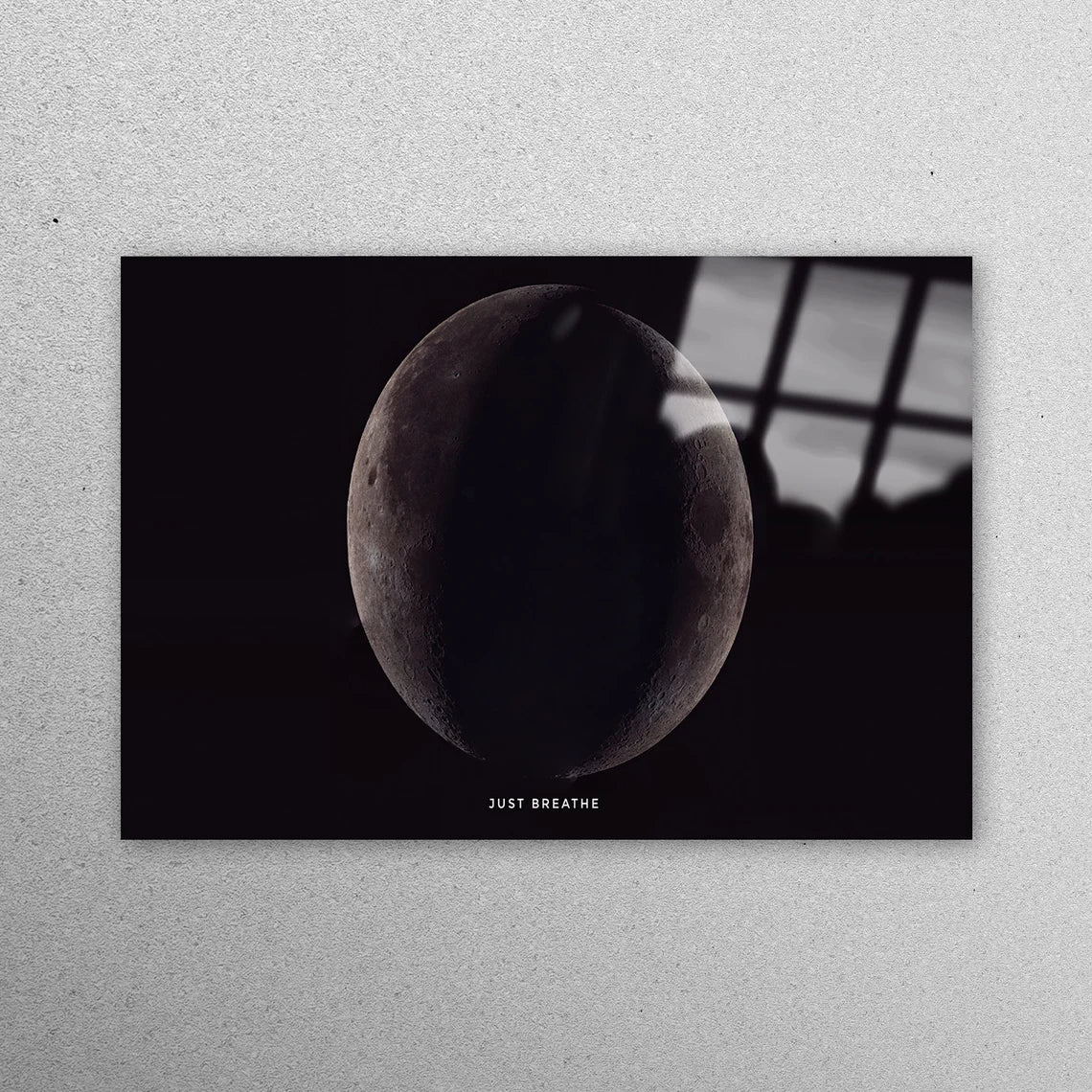 Just Breathe Moon Acrylic Glass Print Tempered Glass Wall Art 100% Made in Australia Ready to Hang