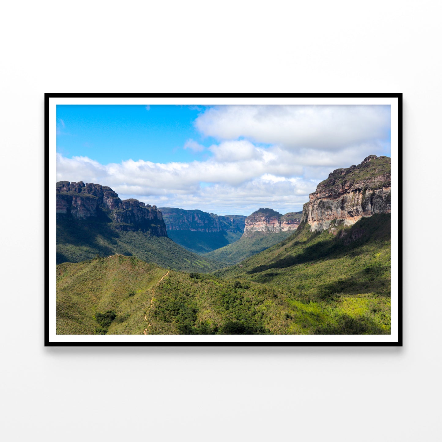 A Scenic View of a Valley with Mountains in Brazil Home Decor Premium Quality Poster Print Choose Your Sizes