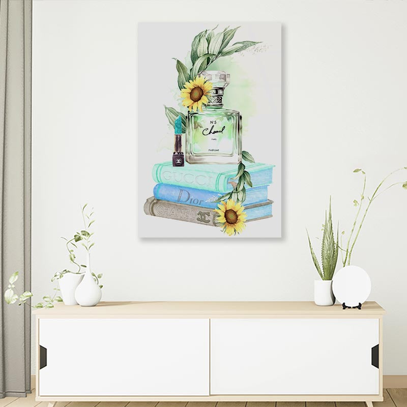 Sunflower Perfume 3D Design Acrylic Glass Print Tempered Glass Wall Art 100% Made in Australia Ready to Hang