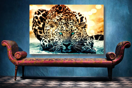 Leopard Wall Art UV Direct Aluminum Print Australian Made Quality