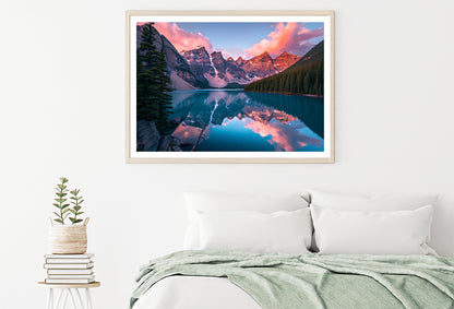 Lake Surrounded By Trees and Mountains Home Decor Premium Quality Poster Print Choose Your Sizes