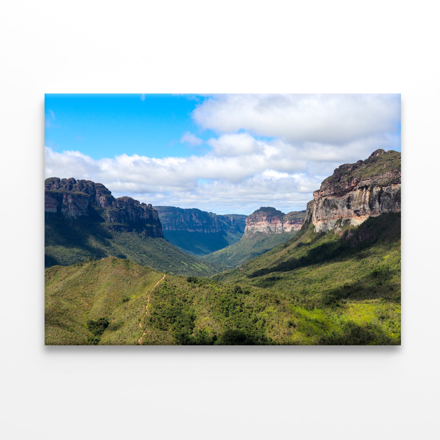 A Scenic View of a Valley with Mountains in Brazil Print 100% Australian Made