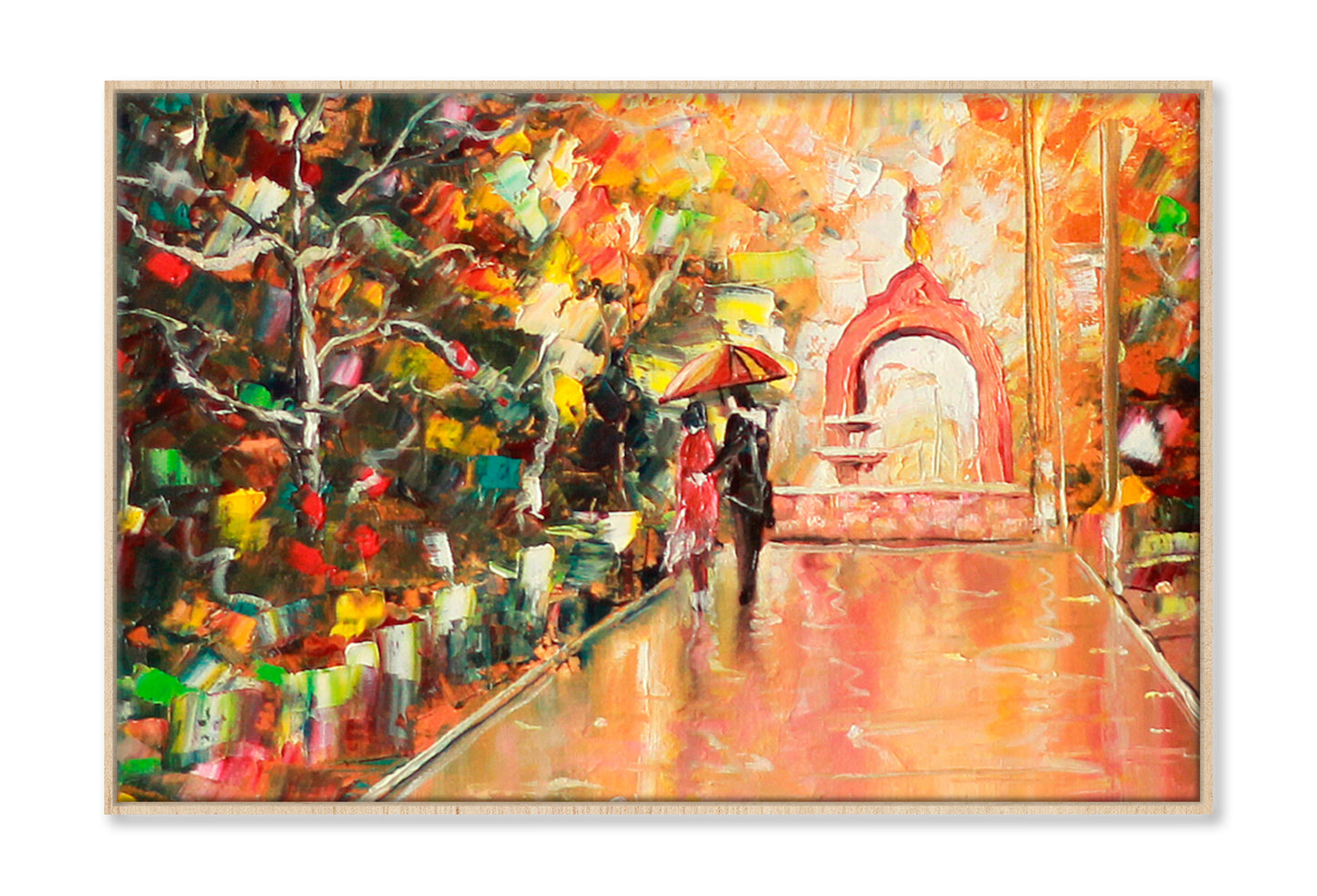 Architectural Arch Couple Oil Painting Wall Art Limited Edition High Quality Print Canvas Box Framed Natural