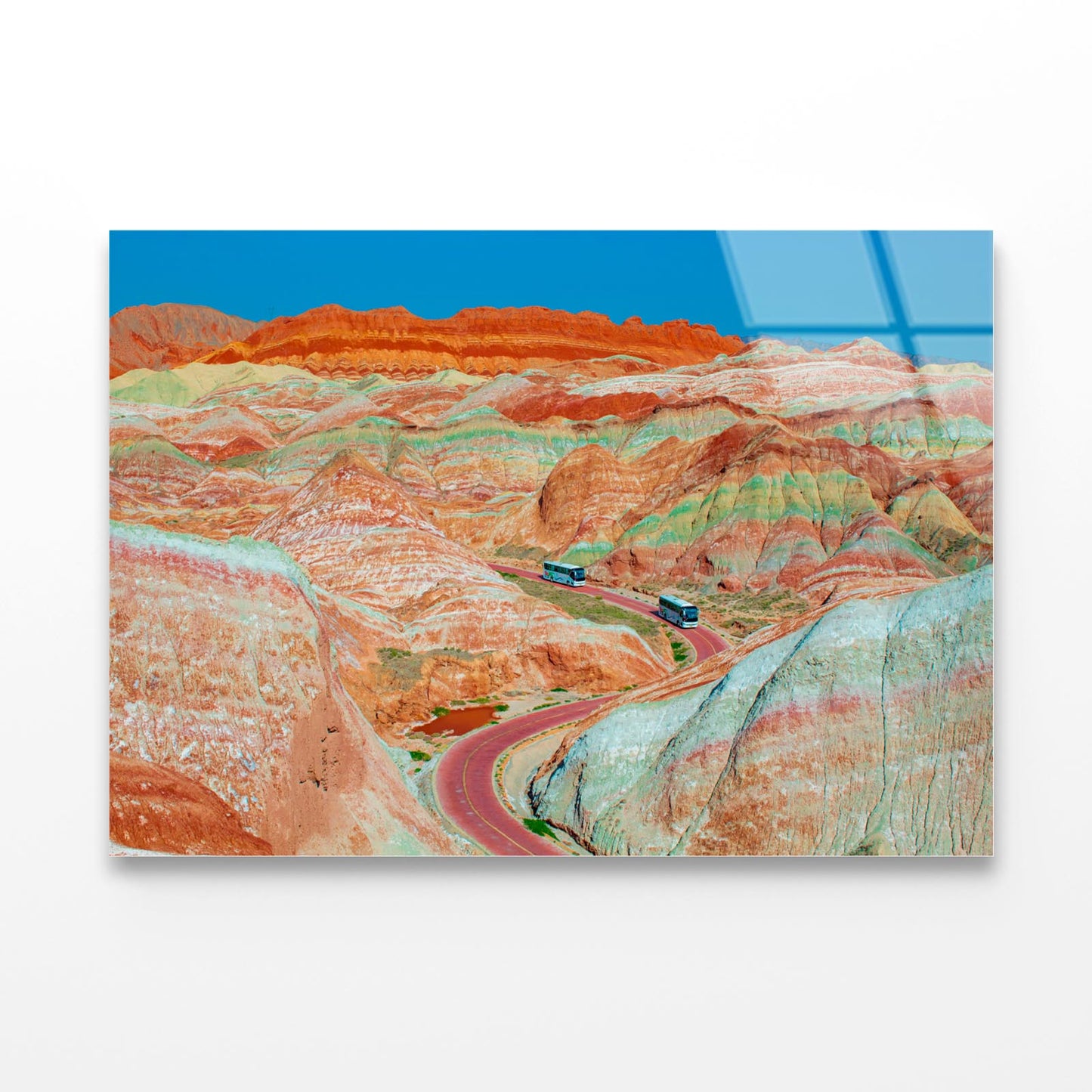 Geological Park Scenery in Zhangye Gansu China Acrylic Glass Print Tempered Glass Wall Art 100% Made in Australia Ready to Hang