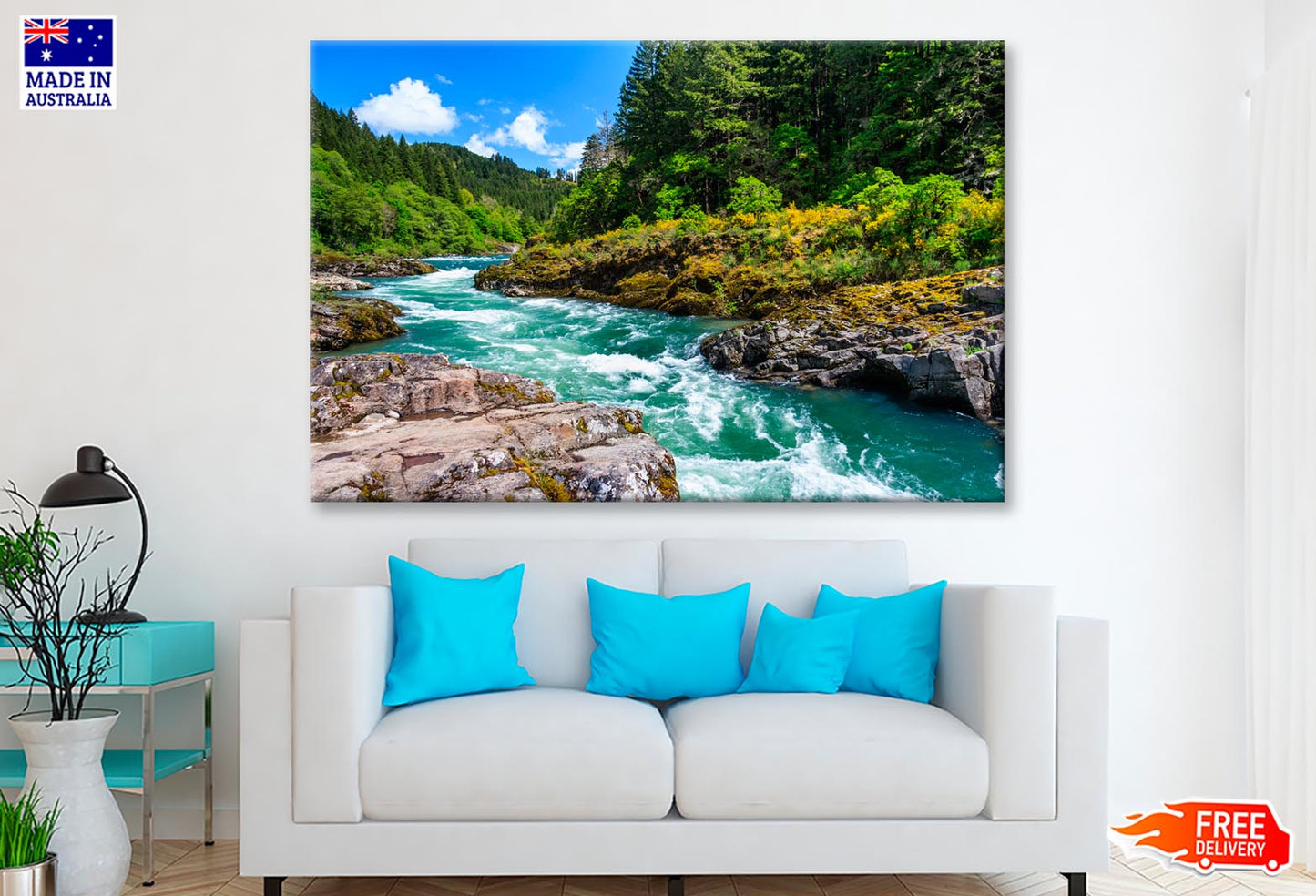 Nature Baths On the Katun River, In the Altai Mountains, Siberia, Russia  Wall Art Decor 100% Australian Made