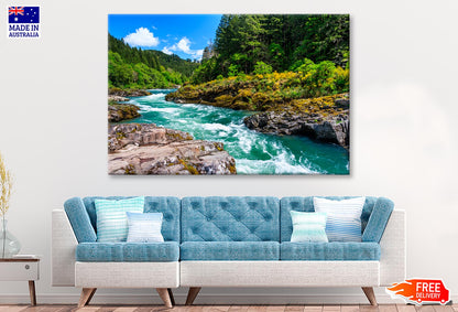 Nature Baths On the Katun River, In the Altai Mountains, Siberia, Russia  Wall Art Decor 100% Australian Made