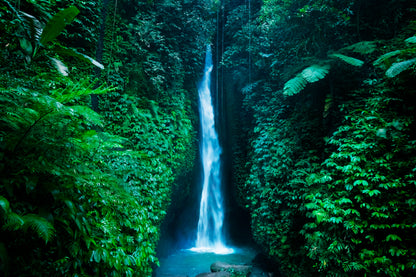 Leke Waterfall Near Ubud in Bali  Acrylic Glass Print Tempered Glass Wall Art 100% Made in Australia Ready to Hang