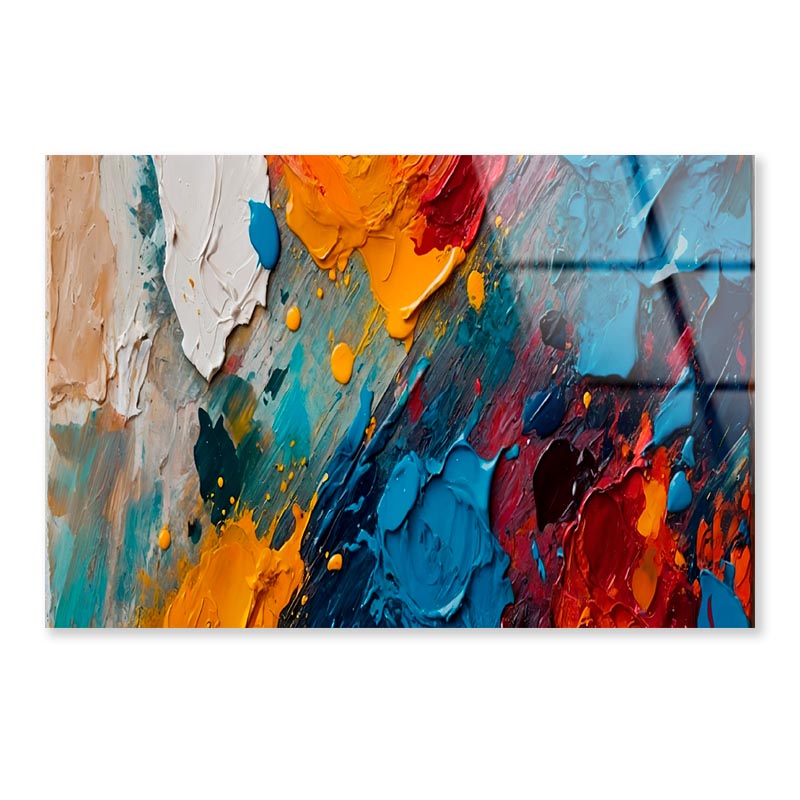 Colorful Abstract Design  Acrylic Glass Print Tempered Glass Wall Art 100% Made in Australia Ready to Hang