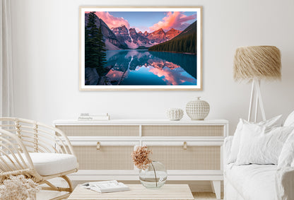 Lake Surrounded By Trees and Mountains Home Decor Premium Quality Poster Print Choose Your Sizes