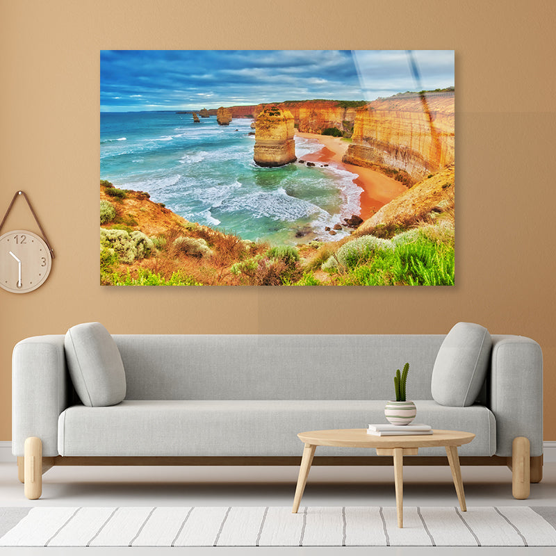 Great Ocean Road in Australia Acrylic Glass Print Tempered Glass Wall Art 100% Made in Australia Ready to Hang