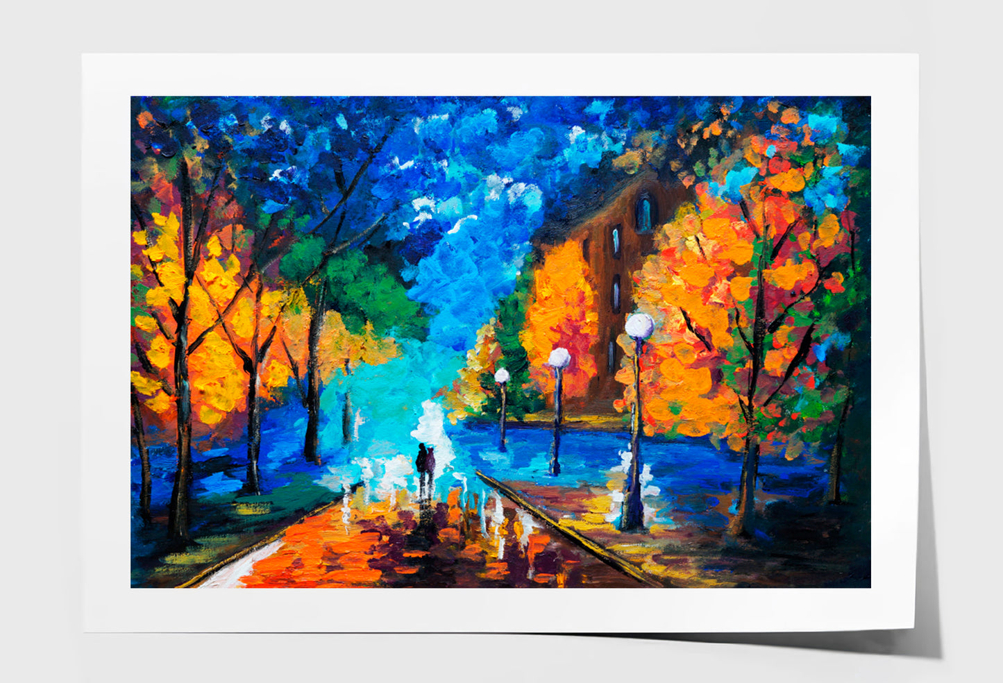 Dating Night Couple Oil Painting Wall Art Limited Edition High Quality Print Unframed Roll Canvas None