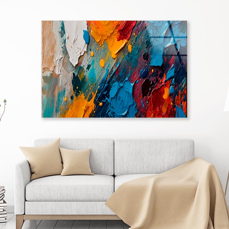 Colorful Abstract Design  Acrylic Glass Print Tempered Glass Wall Art 100% Made in Australia Ready to Hang