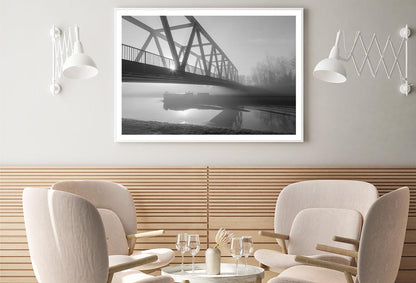 Bridge Over the Mittel land Canal in The Morning Fog Home Decor Premium Quality Poster Print Choose Your Sizes