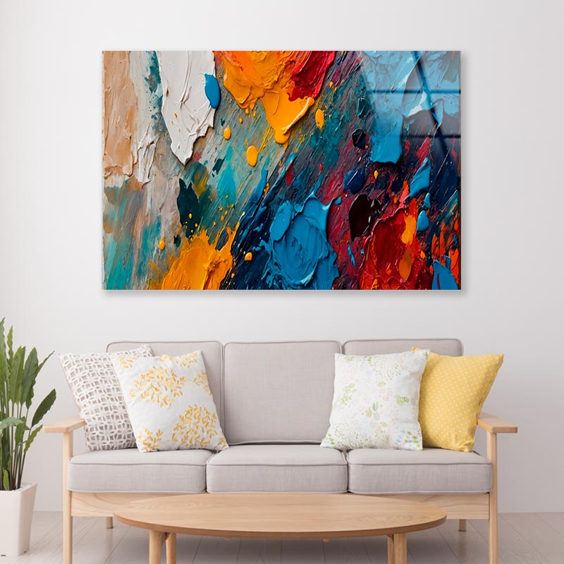 Colorful Abstract Design  Acrylic Glass Print Tempered Glass Wall Art 100% Made in Australia Ready to Hang