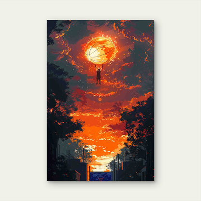 Giant Orb Manifestation A Cosmic Journey 60x90cm Metal Print Ready to Hang