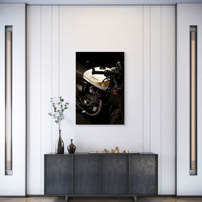 Vintage Motor Bike 60x90cm Metal Print Ready to Hang