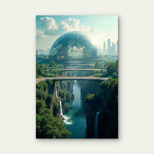 Spectacular Sci Fi Landscape 60x90cm Metal Print Ready to Hang - Bella Home Decor