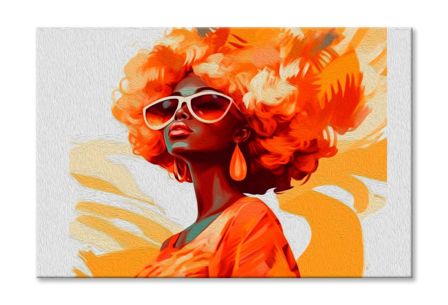 African Girl Abstract Design Wall Art Limited Edition High Quality Print