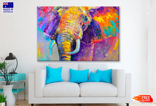 Colorful Elephant Painting Limited Edition High Quality Print