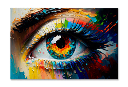 Conceptual A0bstract Picture Of The Eye Oil Painting Wall Art Limited Edition High Quality Print Stretched Canvas None