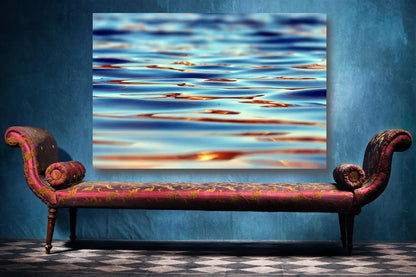 Ocean Sunset Minimalist UV Direct Aluminum Print Australian Made Quality