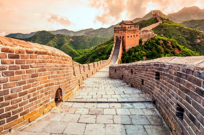 China Famous Landmark Great Wall and Mountains Home Decor Premium Quality Poster Print Choose Your Sizes