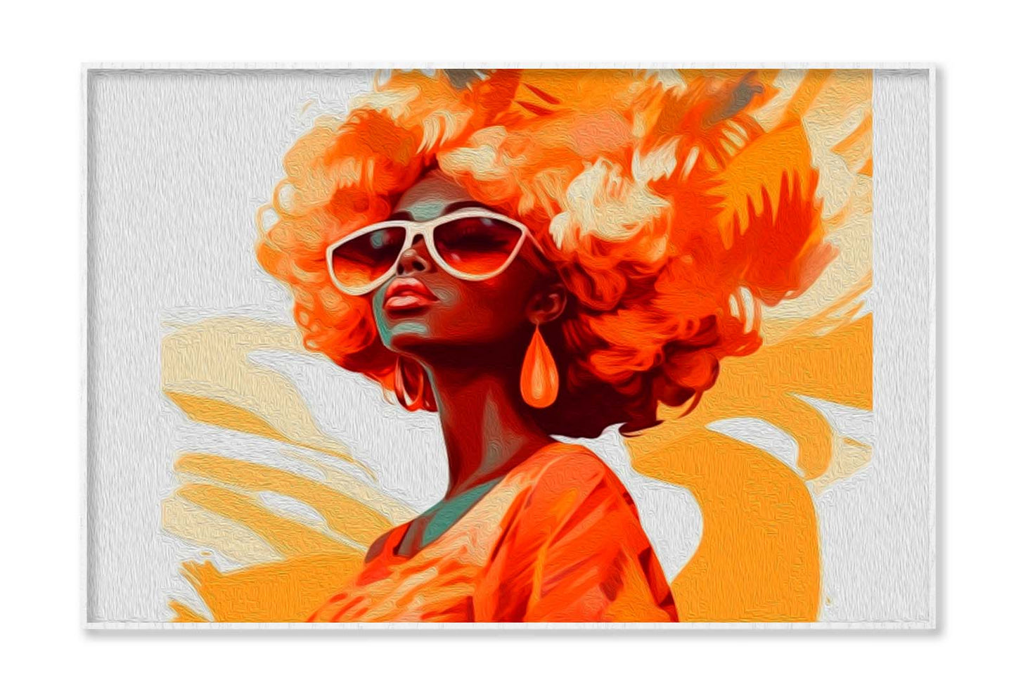 African Girl Abstract Design Wall Art Limited Edition High Quality Print