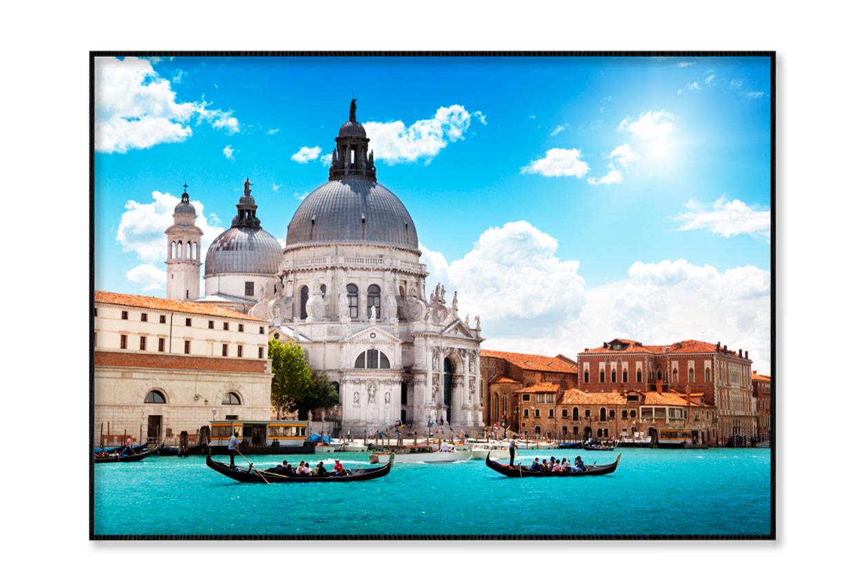 Grand Canal & Basilica Santa Maria Della Salute, Venice, Italy Home Decor Premium Quality Poster Print Choose Your Sizes