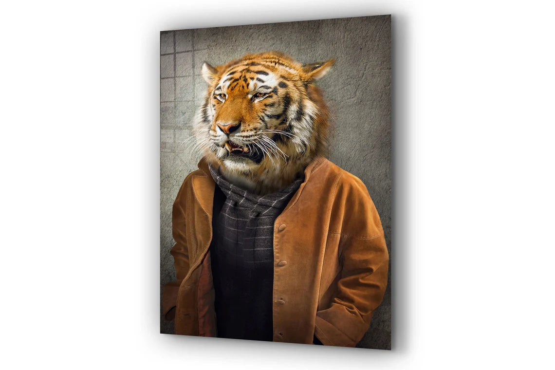 Tiger head Abstract UV Direct Aluminum Print Australian Made Quality