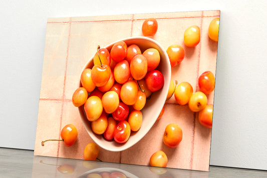 A Bowl of Cherry Tomatoes Acrylic Glass Print Tempered Glass Wall Art 100% Made in Australia Ready to Hang