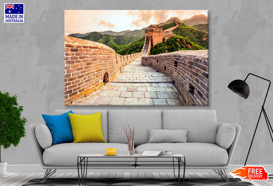 China Famous Landmark Great Wall and Mountains Wall Art Decor 100% Australian Made