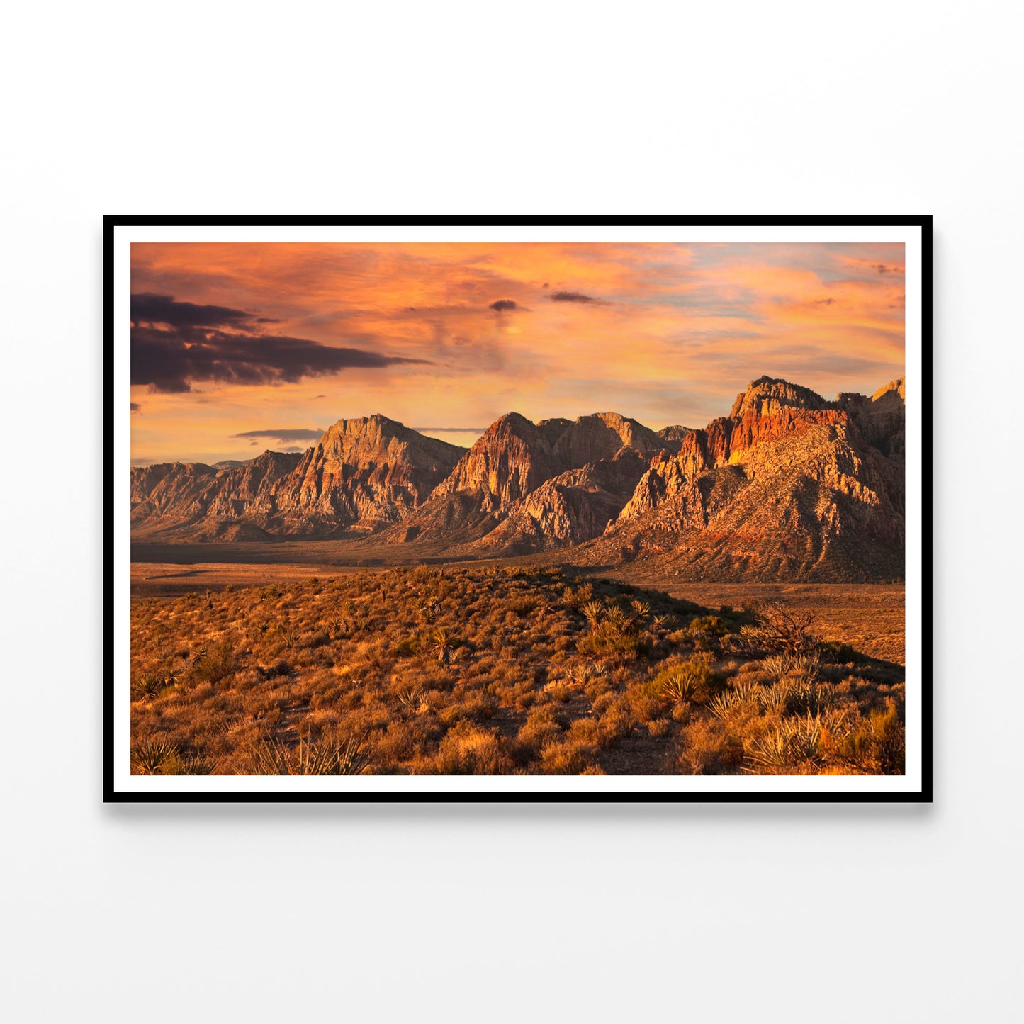 Cliffs of Red Rock with a Cloudy Sky Home Decor Premium Quality Poster Print Choose Your Sizes