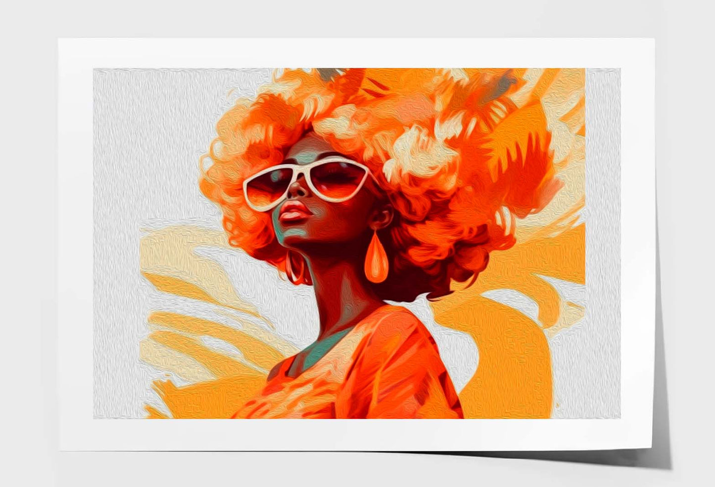 African Girl Abstract Design Wall Art Limited Edition High Quality Print